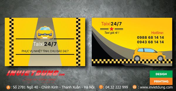 30 Mẫu card visit taxi đẹp. In card visit taxi giá rẻ tại Hà Nội.